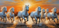 Preview: Diamond Painting Galoppierende Pferde